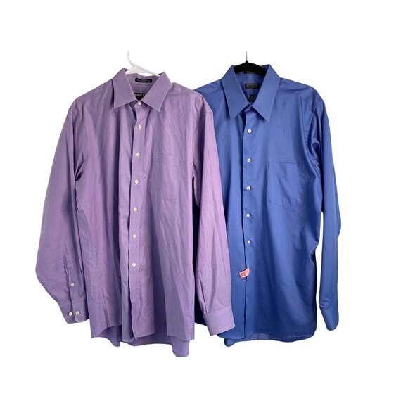 Lot Of Two Mens Dress Shirts 16.5 Neck 34/35 Sleeve Arrow & Kirkland EUC 8912 - Picture 11 of 11